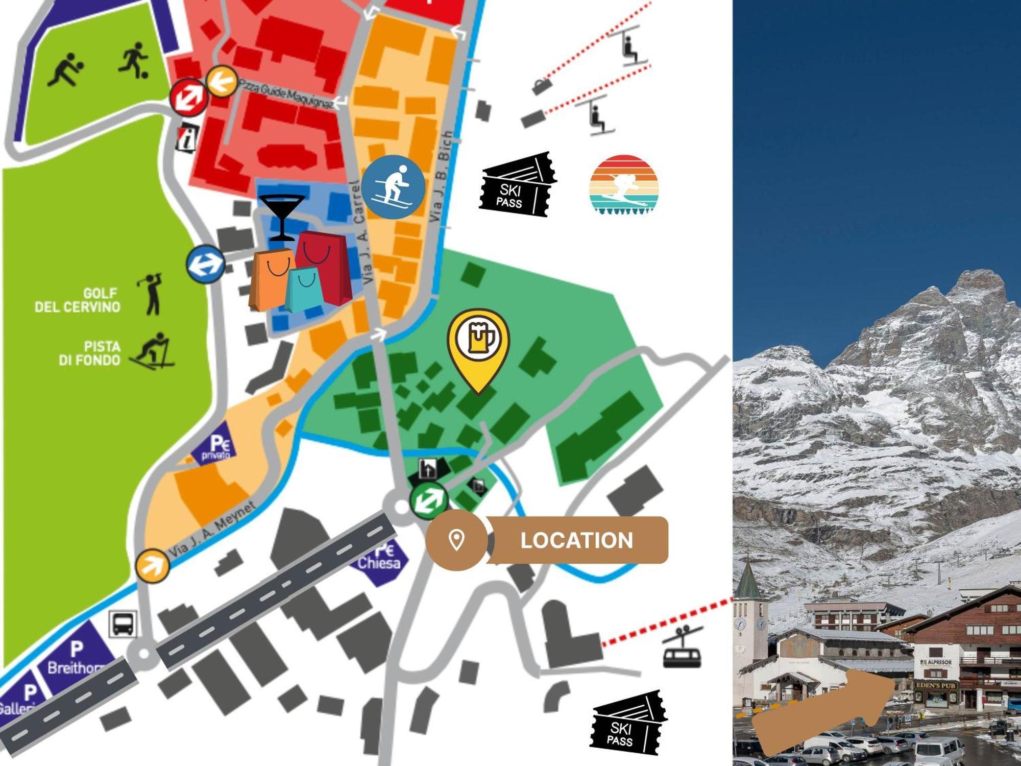 Chalet Matterhorn Francois - Central Ski Chalet With Spa And Breakfast, 100Mt Lift Брей-Червиния Экстерьер фото